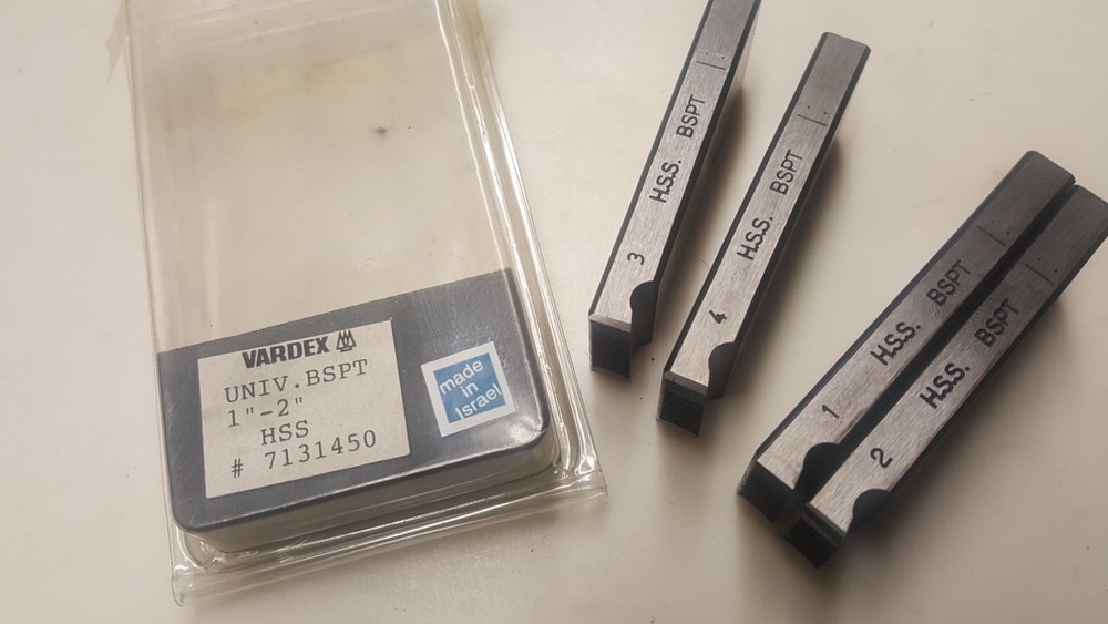 New Vardex Universal BSPT 1"-2" HSS Bolt Dies