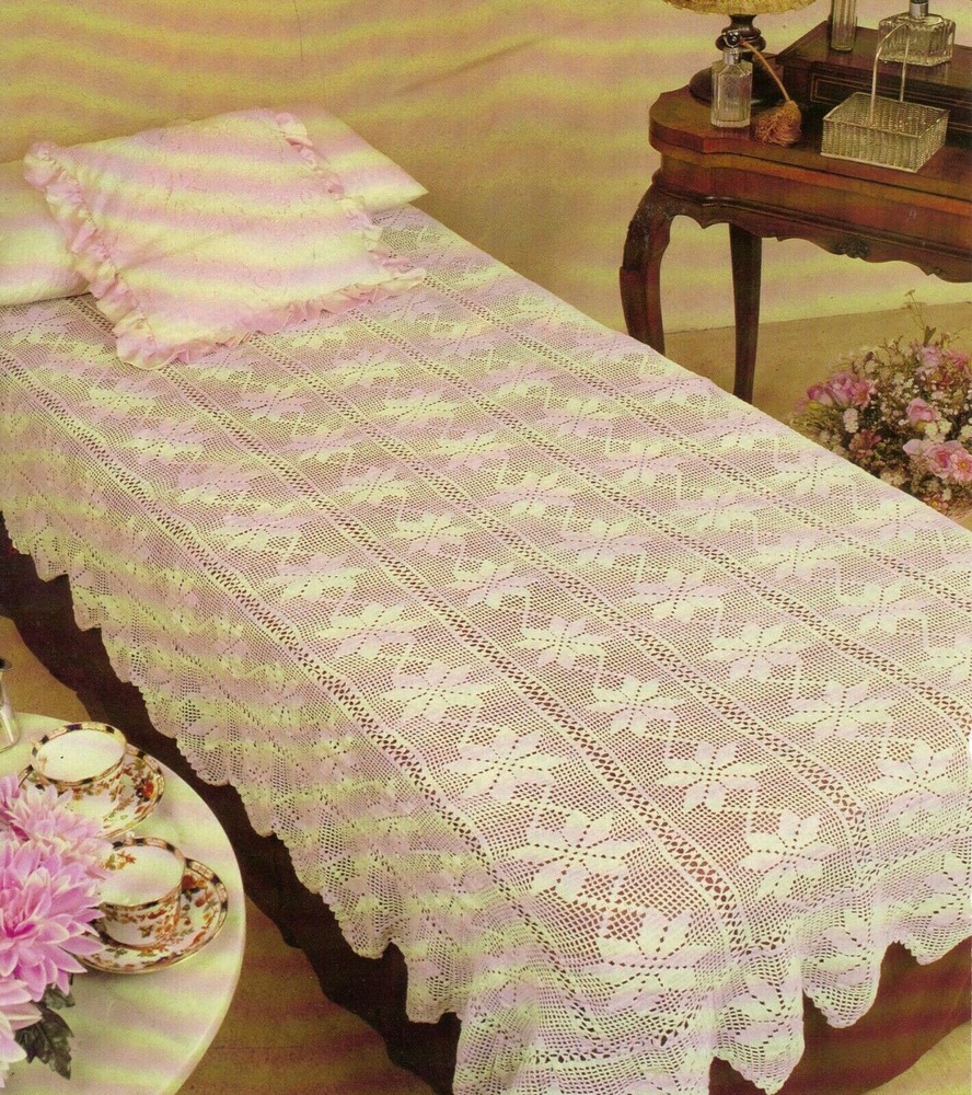 LOVELY Magnolia Bedspread/Afghan/Crochet Pattern INSTRUCTIONS ONLY