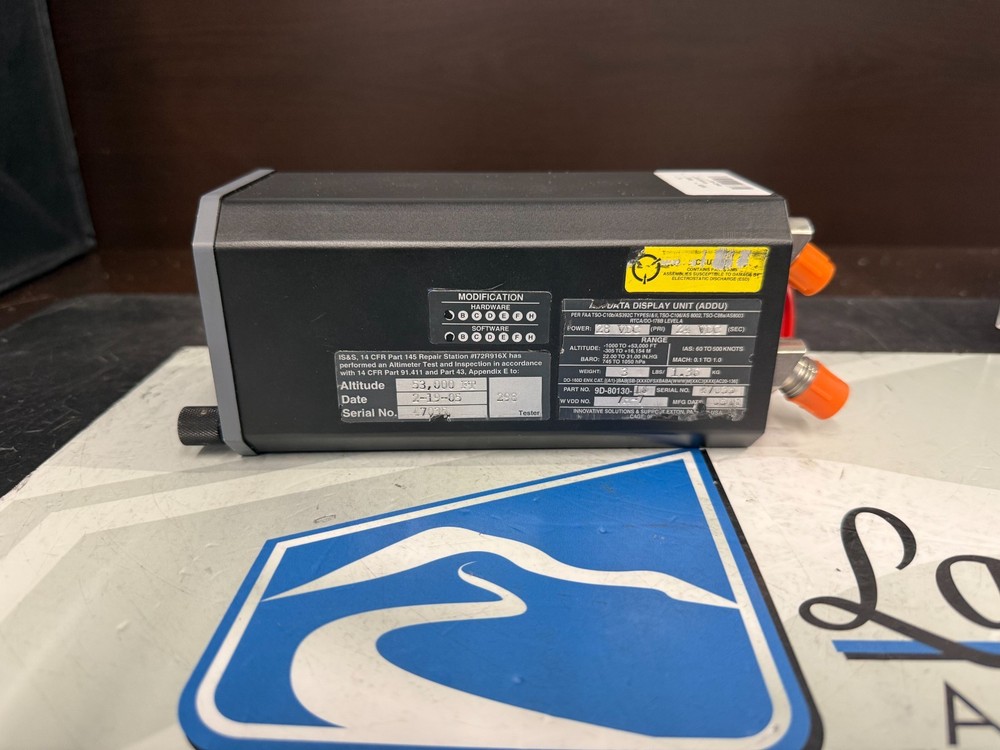 Air Data Display Unit 9D-80130-16 w/ August 2025 Tested 8130