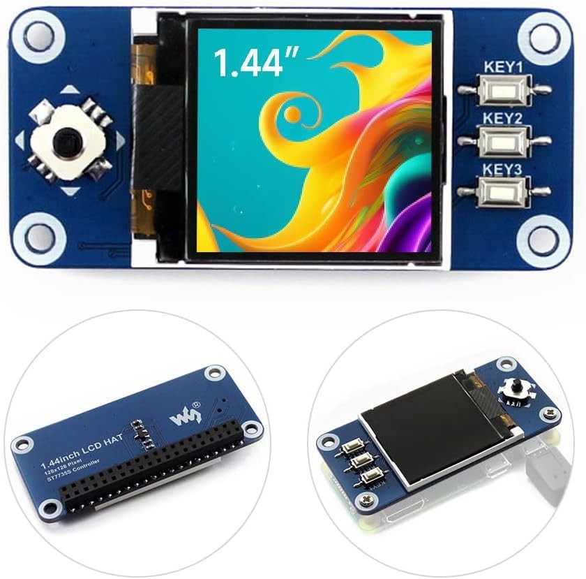 Waveshare 1.44inch LCD Display HAT for Raspberry Pi 128x128 Pixels SPI Interface