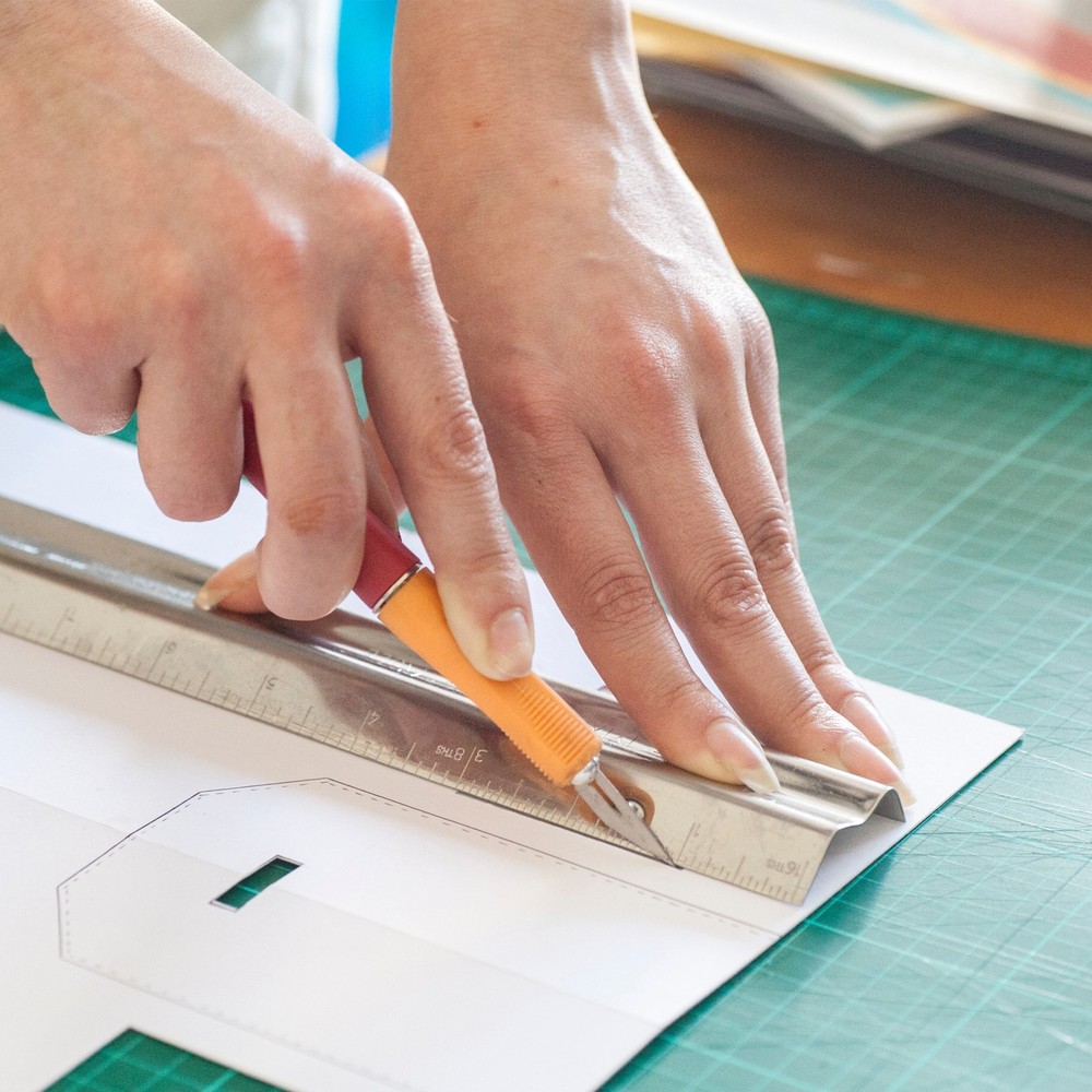 2.4" x 2.4" Cutting Mat 2pcs Rotating Fabric Mint Green