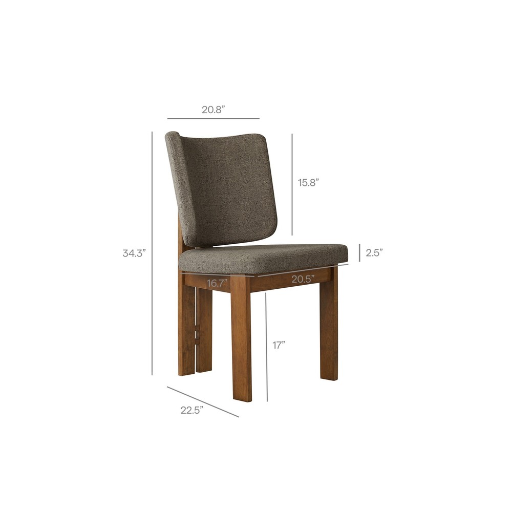 Alba 7-Piece Dining Set in Walnut Taupe