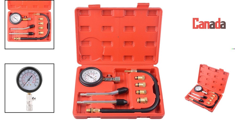 Petrol Engine Compression Tester Kit - Automotive and Motorcycle - Carry Case