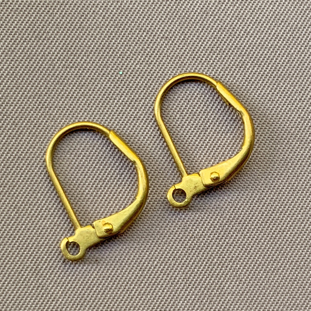 Leverback Earwires Earrings 13x11mm Solid Brass Q12 Pair Per Pkg