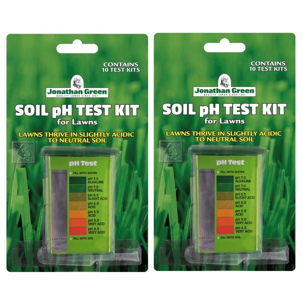 Jonathan Green Soil pH Test Kit, 10 Tests Per Each Kit, (Pack of 2)