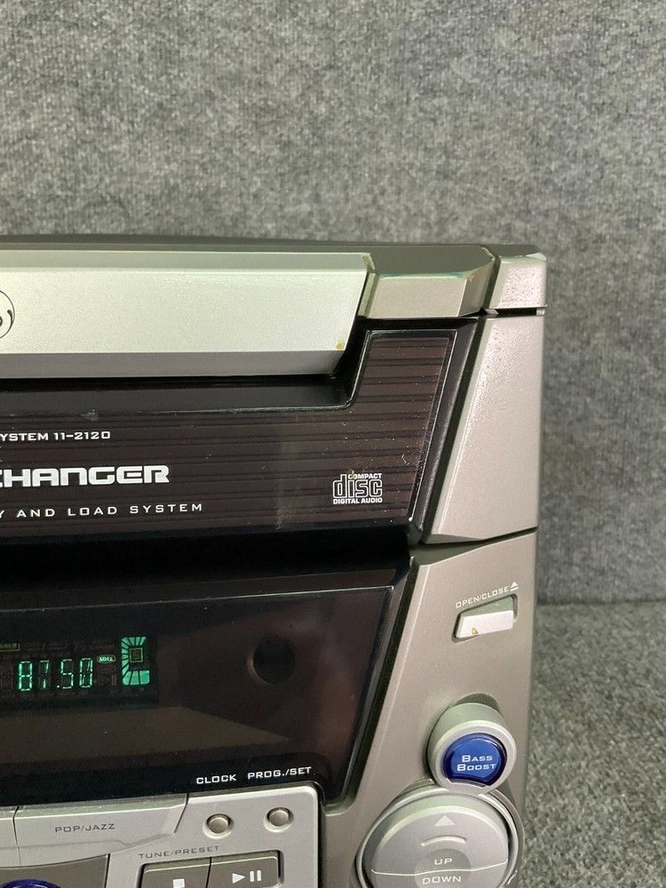 GE 5-Disc Changer 🎶 Dual Cassette Deck Digital Audio System Compact 11-2120