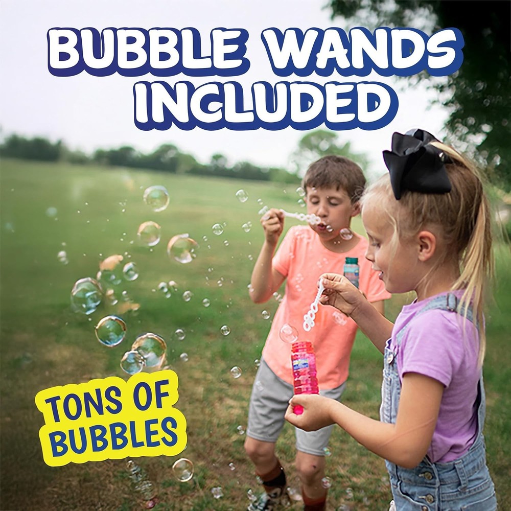6 Pack Bubble Solution – 4oz Bubble Blower Bottles with 6-Hole Wand | Bottle ...