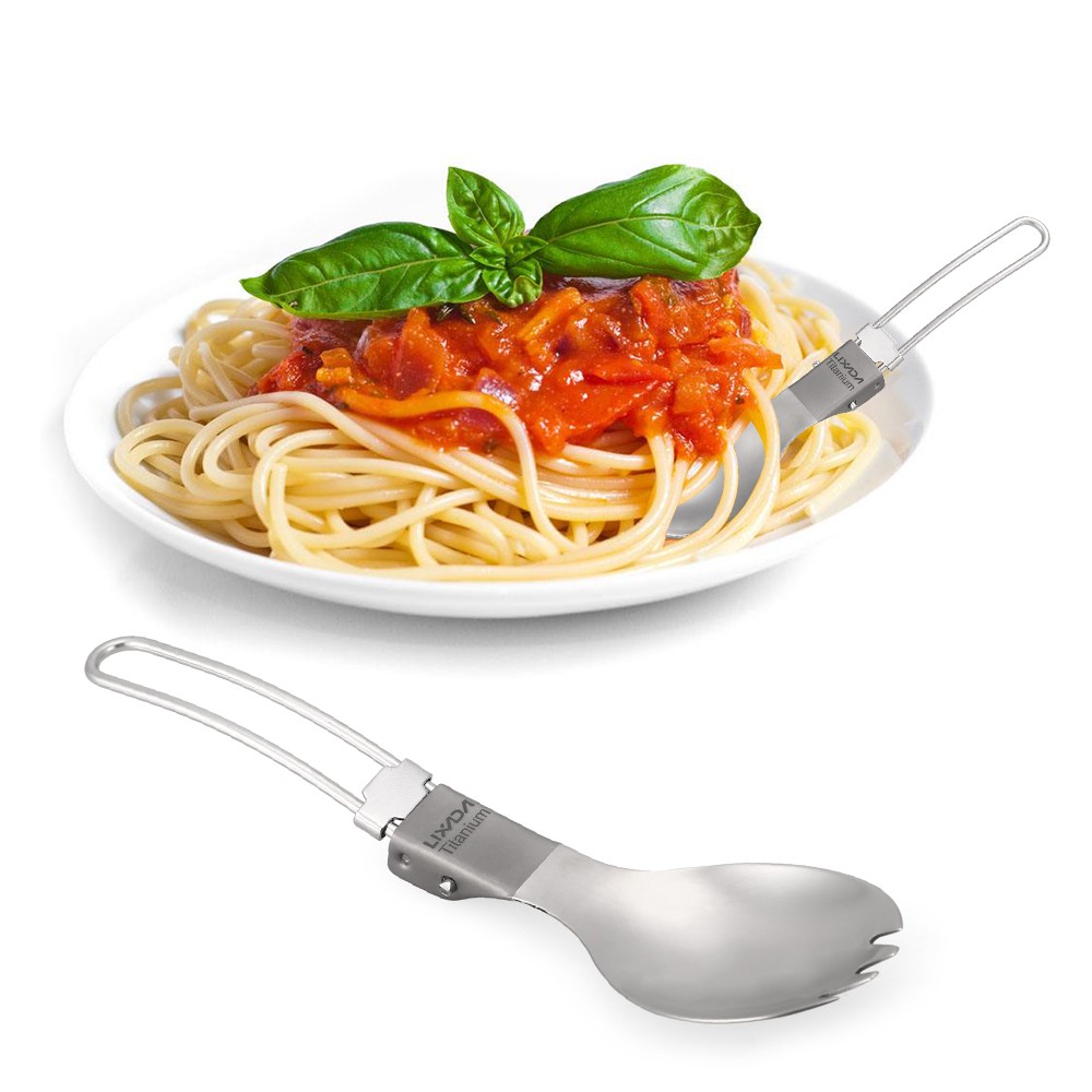 Half Polished Folding Spork Lightweight Dinner D0S0