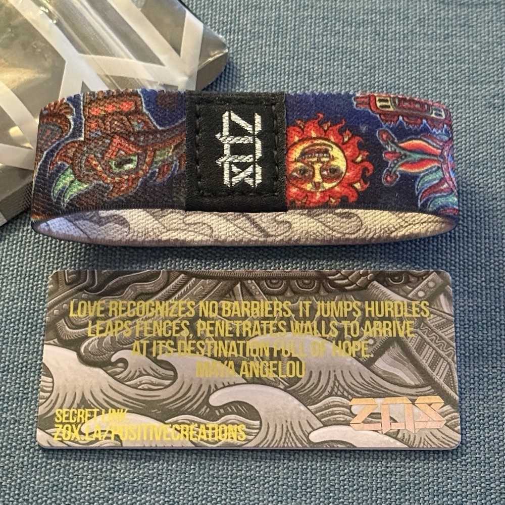 ZOX Strap *OPTIMISTIC* Sz OS/MEDIUM Wristband - RARE! Please READ - Only 1!