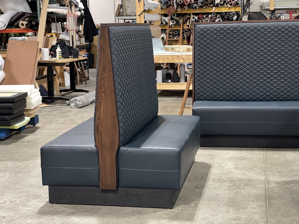 54’’high Quilted diamond back Single Double Booth