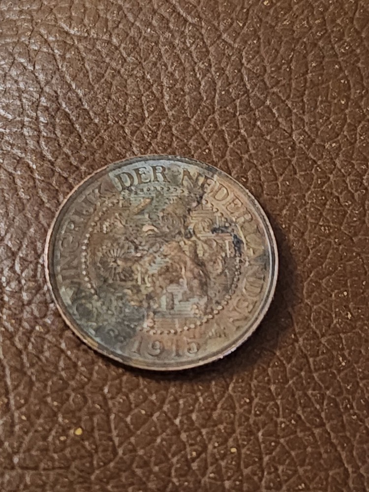 1915 Netherlands 2-1/2 Cent Coin