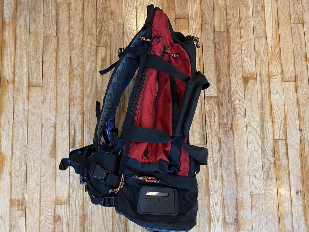 JanSport Travel Backpack Black And Red