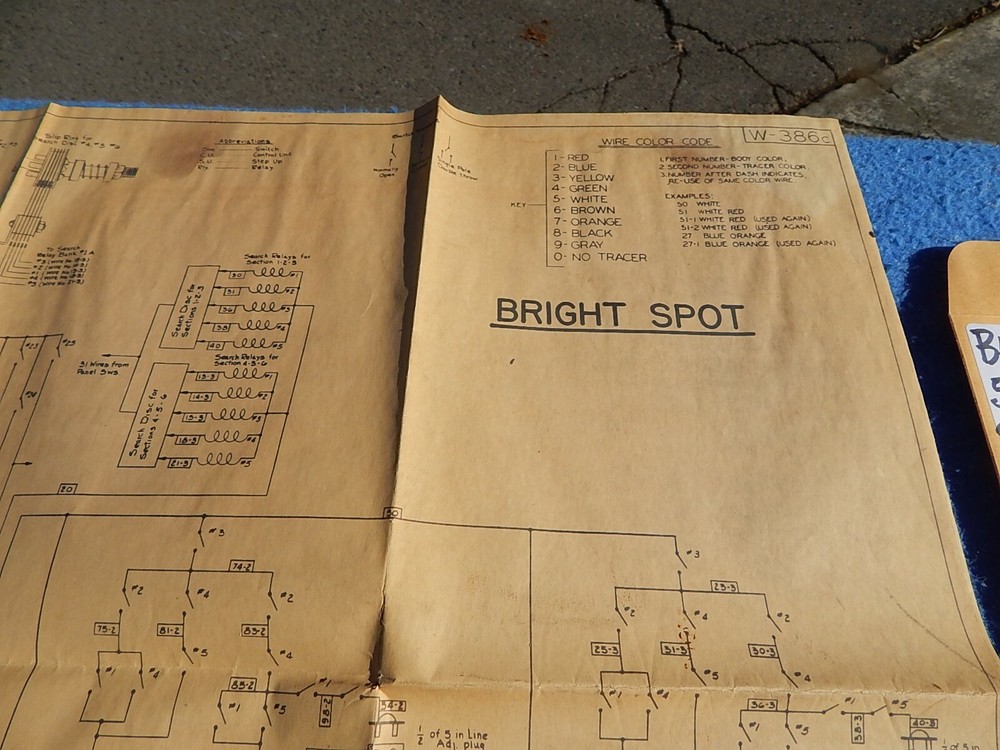 1952 Bally BRIGHT SPOT bingo service schematic
