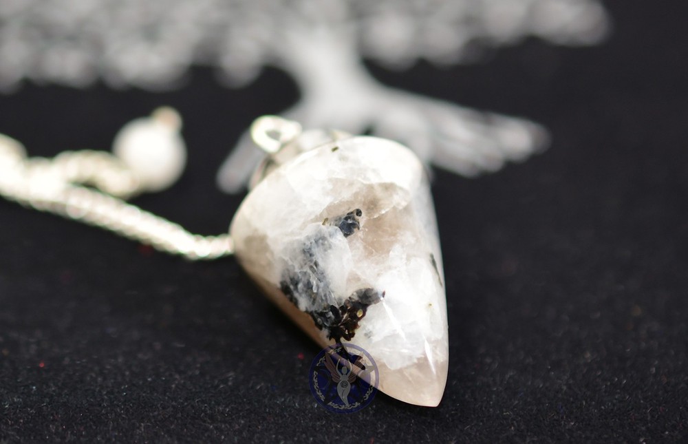 Rainbow Moonstone Pendulum AA Quality Hand Polished for Divination Dowsing