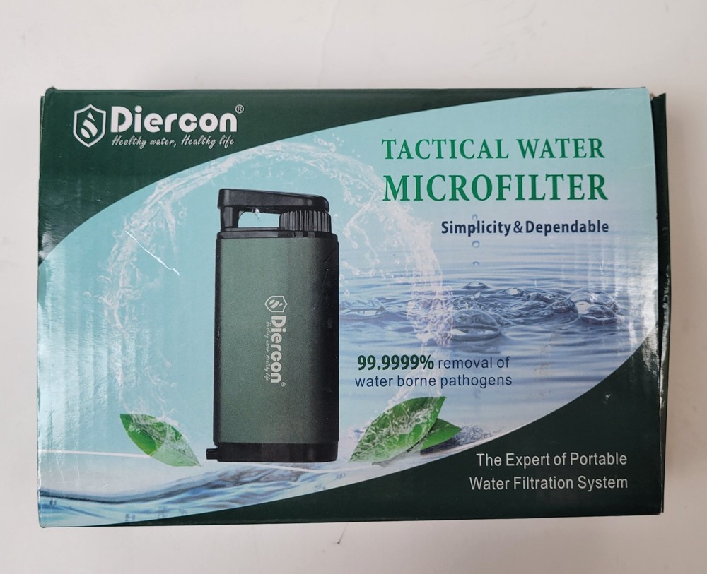 Diercon Tactical Water Micro Filter New In Box Compact Water Filter
