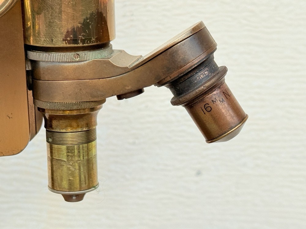 Antique E. Leitz Wetzlar Brass Microscope No. 54934