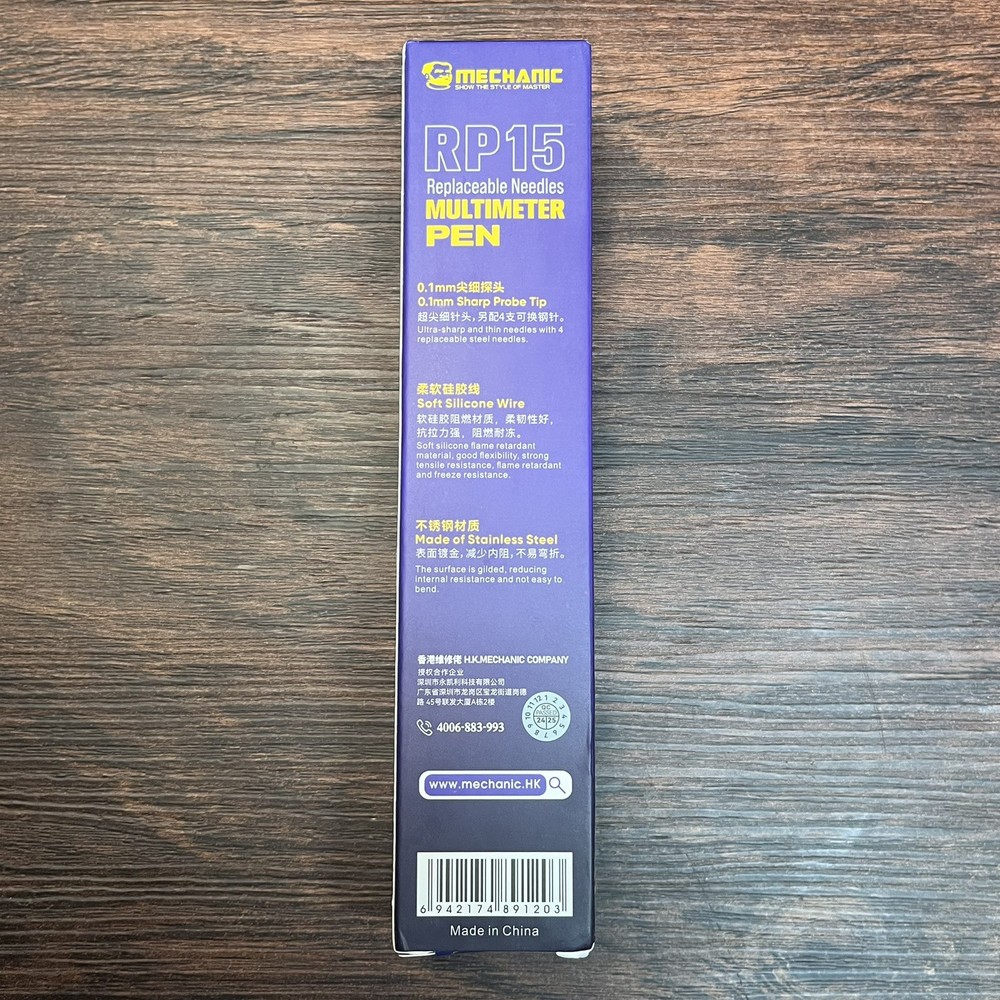 Mechanic Precision Multimeter Probe Set With Replaceable Tips