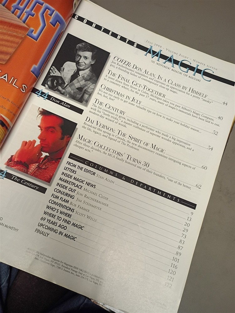 Don Alan Magic Magazine Issue July 1999 #3
