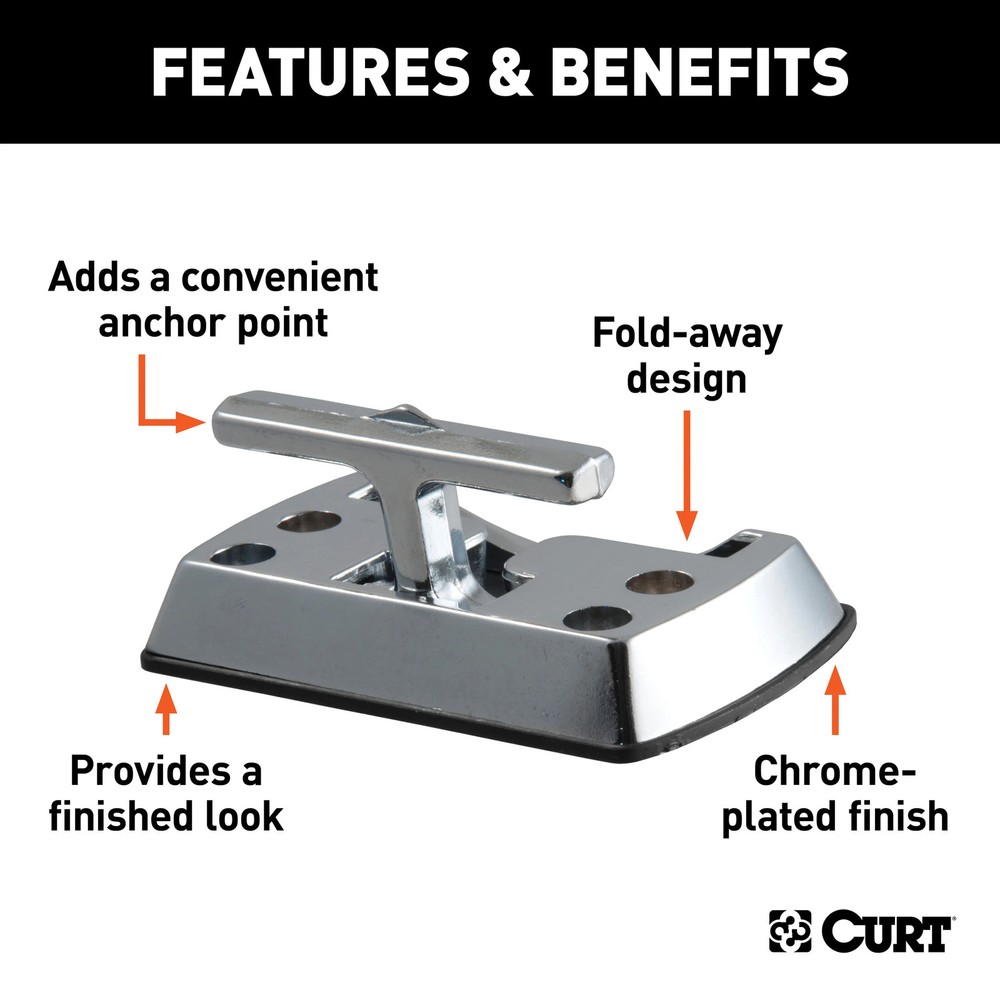 Curt Fold-Away Rope Hook (1,200 lbs, Packaged)