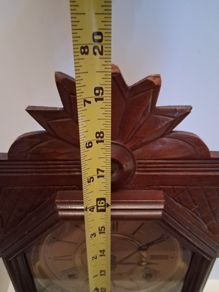 Antique E Ingraham Parlor Gingerbread Mantle Clock Working. Beautiful