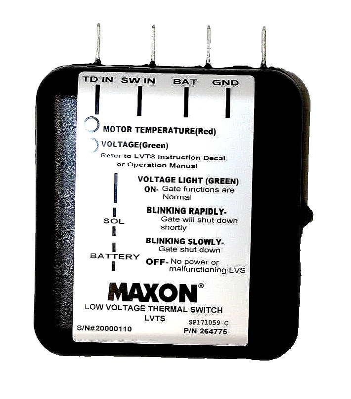 Maxon 905291-01 Low Voltage Thermal Switch, GPT, OEM, GENUINE!