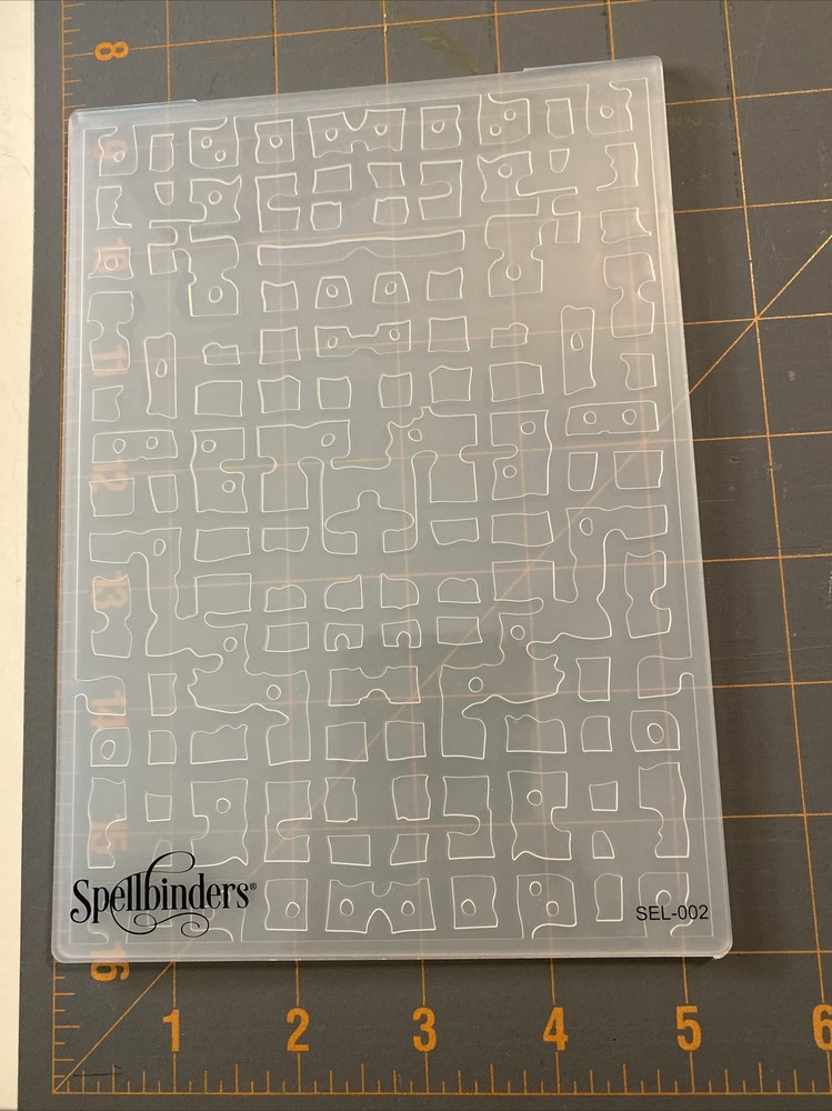 Spellbinders Gridiron Embossing Folder SEL-002 Seth Apter Urban Modern Texture