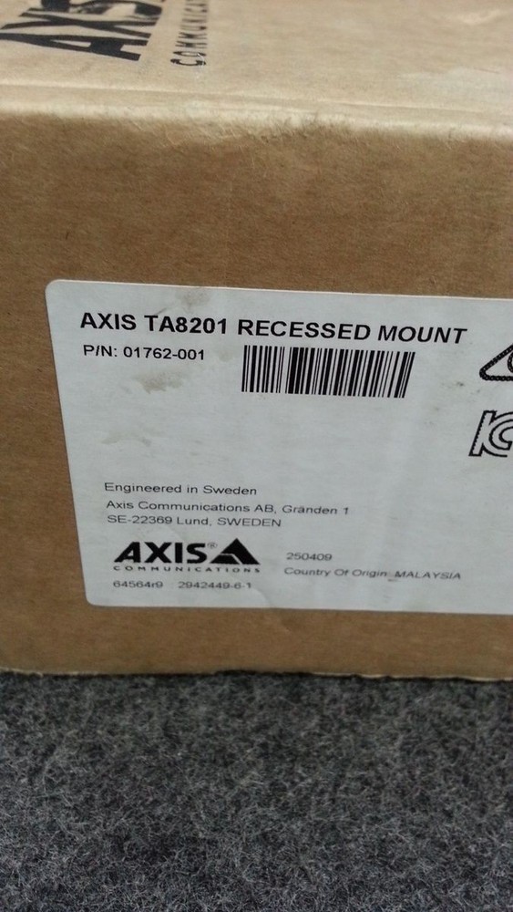 AXIS COMMUNICATIONS TA8201 Recessed Mount Incomplete