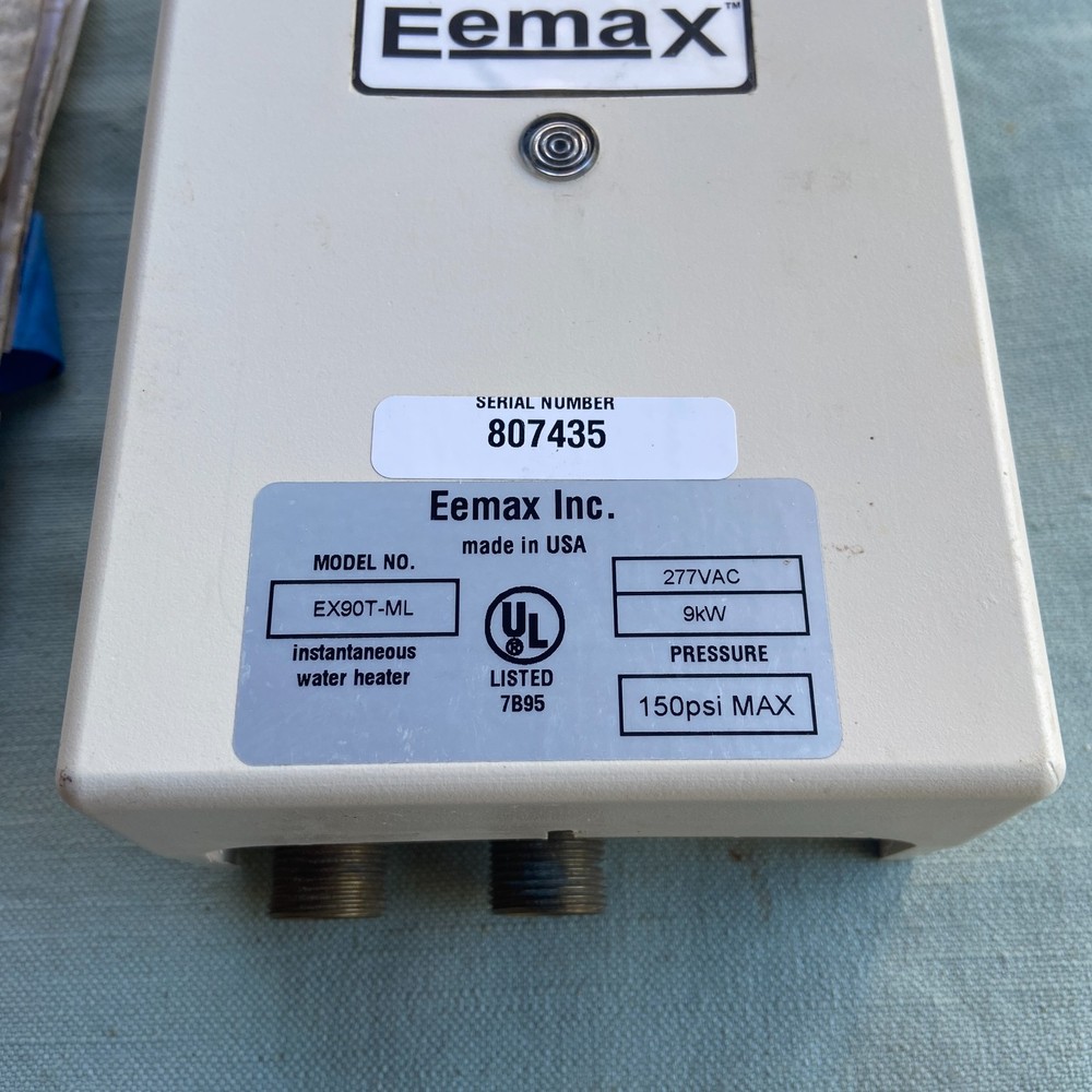 Eemax EX90T-ML Thermostatic Mini Hot Water Heater Tankless Made USA 240V Unused