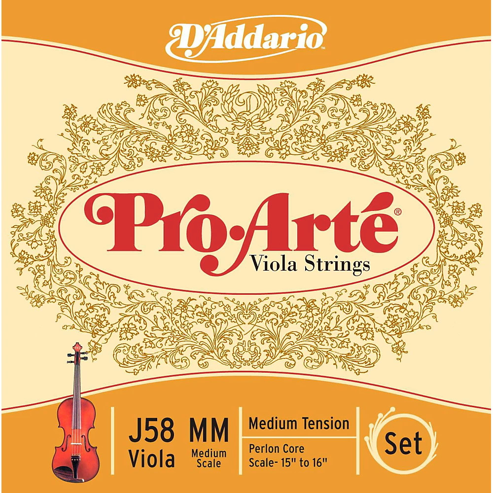 D'Addario Pro-Art Series Viola String Set 15+ Medium Scale
