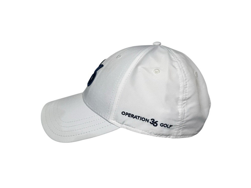 Operation 36 Golf Pukka Performance Hat White Adjustable Strapback Dri-Fit Style