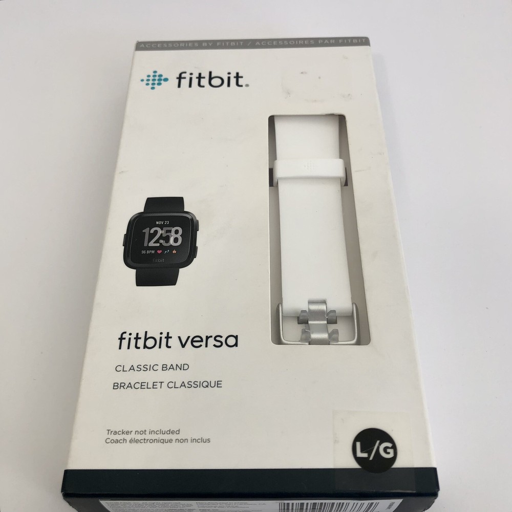 fitbit versa Classic Band Replacement White Large L New Authentic Strap Bracelet
