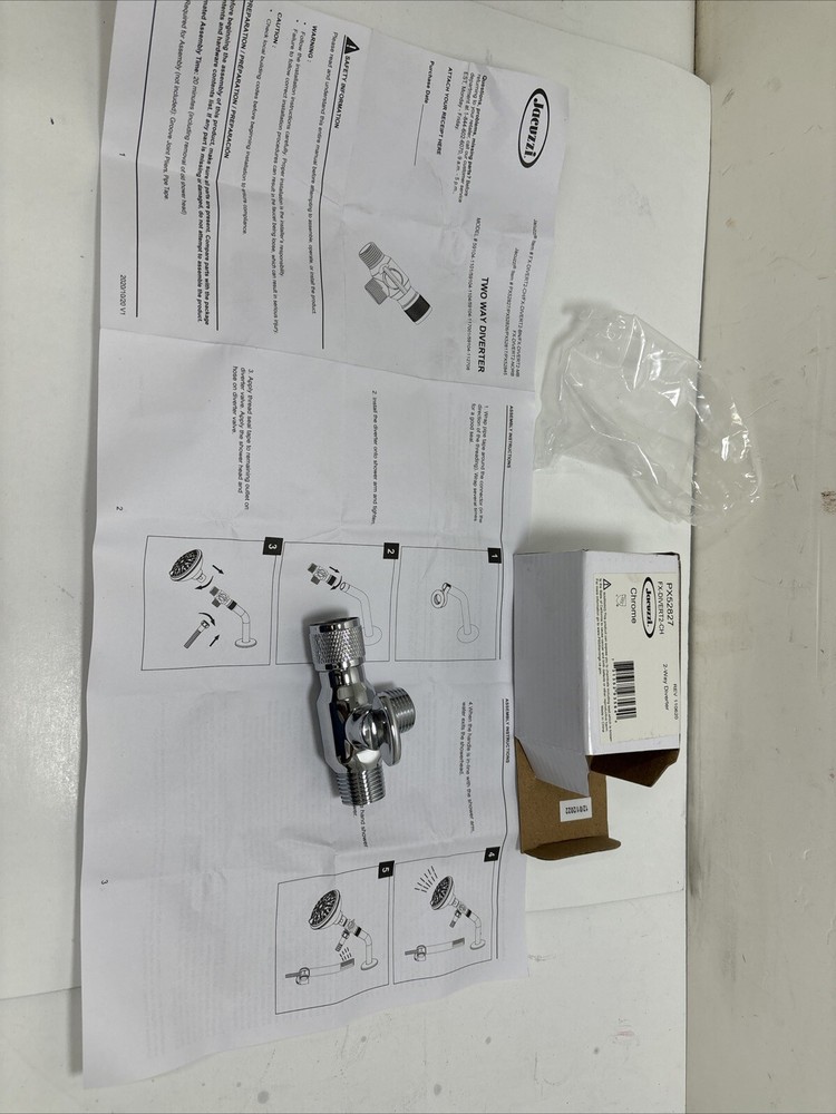 UNIVERSAL SHOWER ARM DIVERTER 2 WAY CHROME HEAVY DUTY