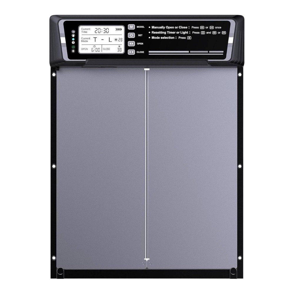 Automatic Chicken Coop Door with Timer & Light Sensor Solar Panel Chicken Coop