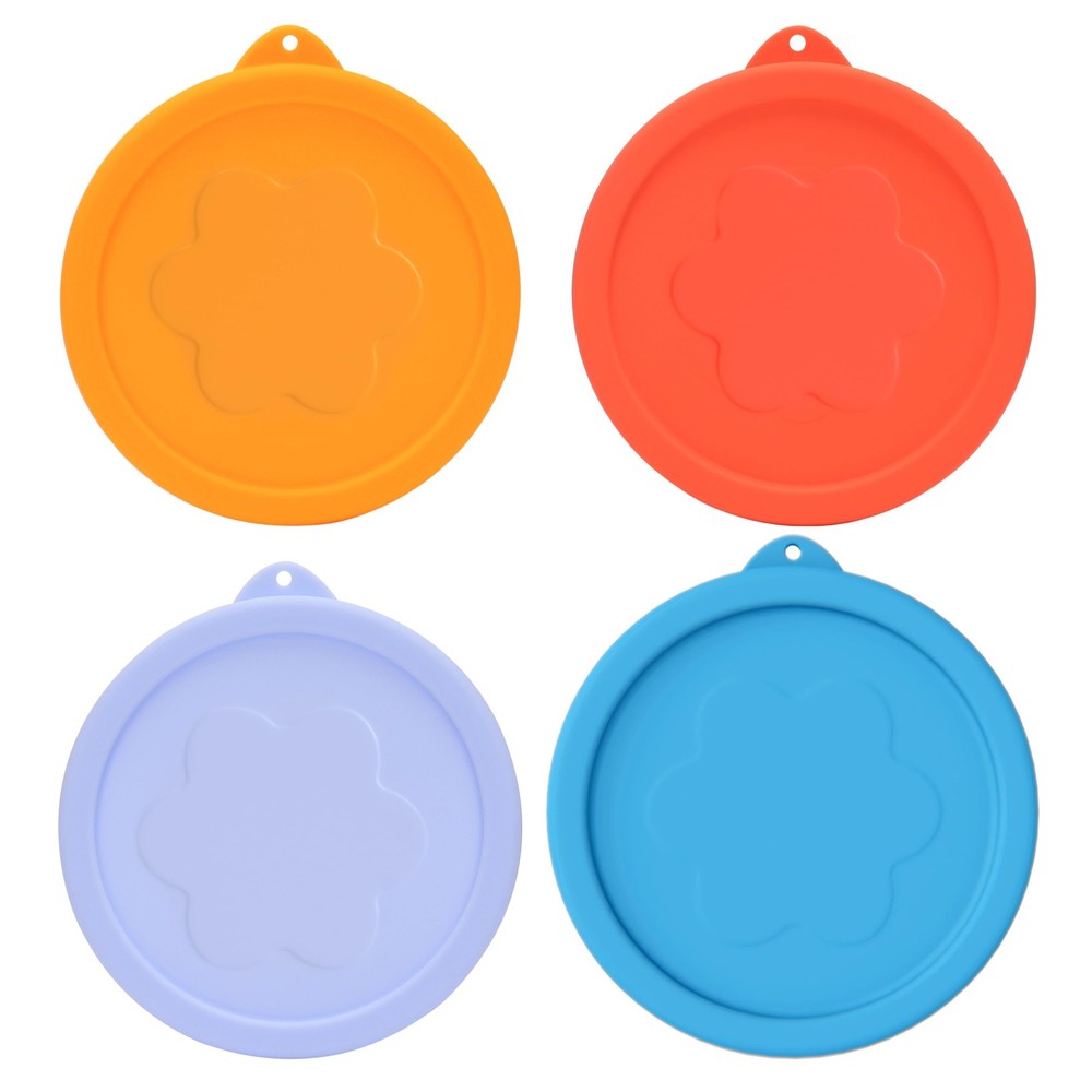 LUVCOSY 1 Cup Silicone Replacement Lids Storage 1 - 4 Pack, colorful