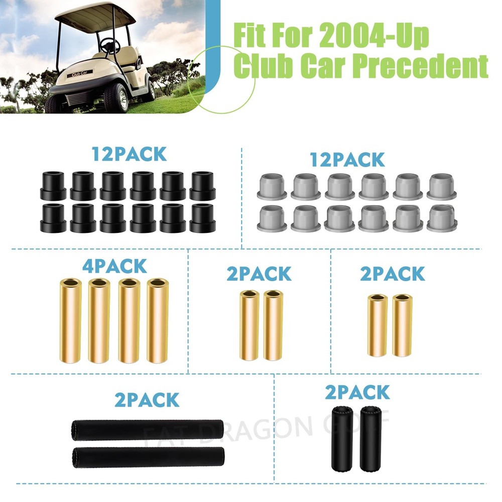 Panglong Club Car Precedent Bushing Kit, Rubber&Polyurethane Kit
