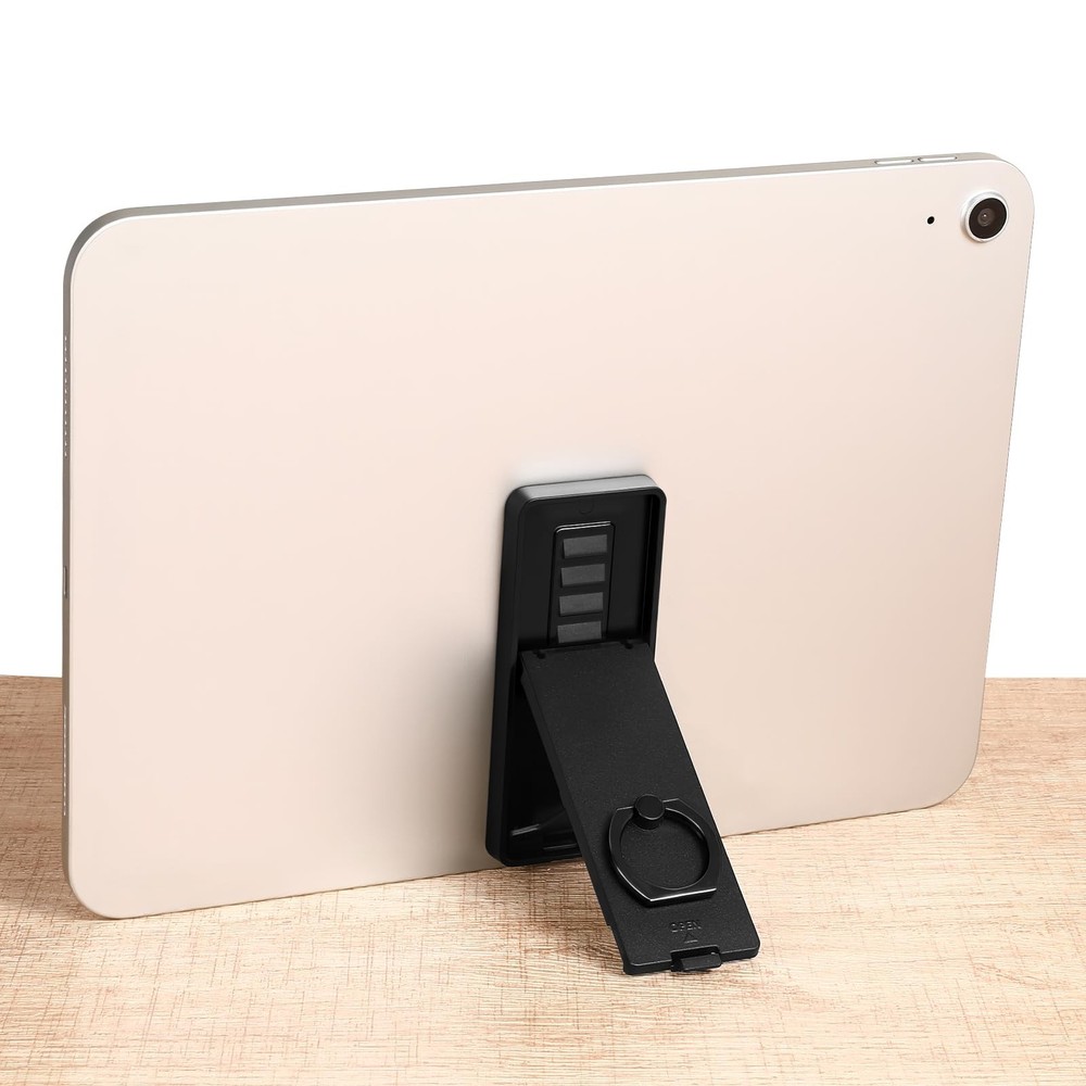 Universal Tablet Ring Holder Black Tablet Stand Foldable Multi Angle Tablets Gri