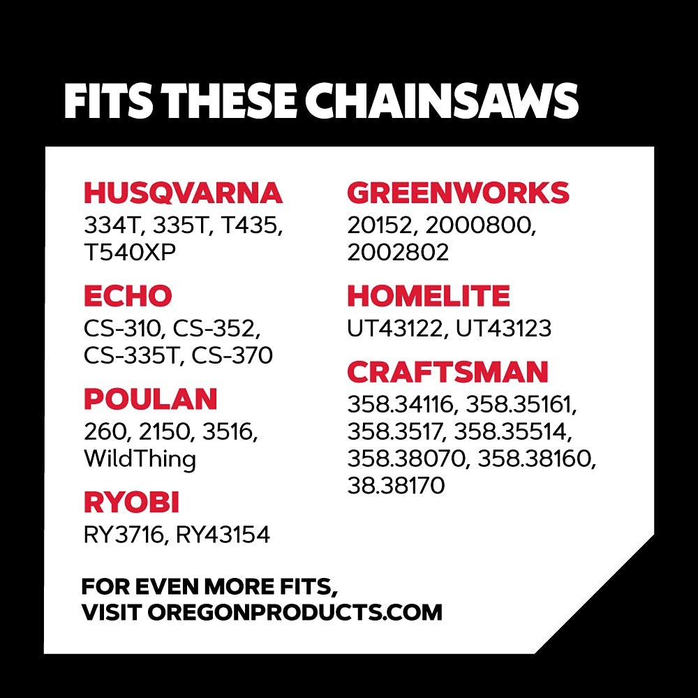 Oregon 3-Pack S56 AdvanceCut Chainsaw Chains & Grease Gun for Chainsaws, Pre Loa