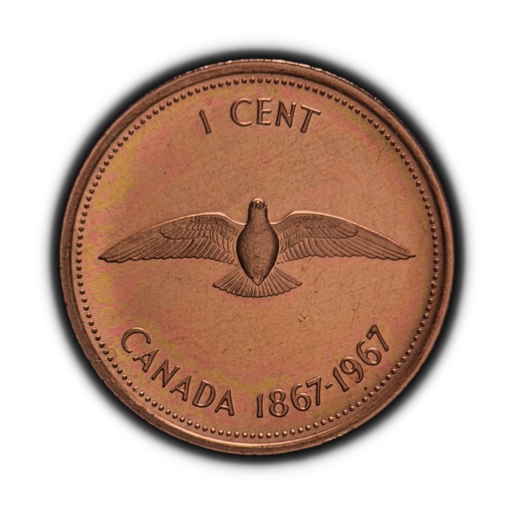 CANADA. 1967, 1 Cent - Confederation Centennial, Dove 1 PL Specimen