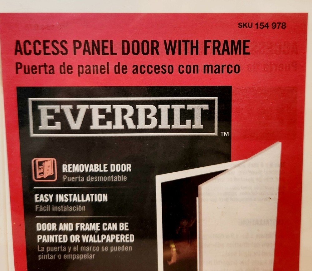 Everbilt APD69 Access Panel Door with Frame 6" x 9" White 154978 Paintable