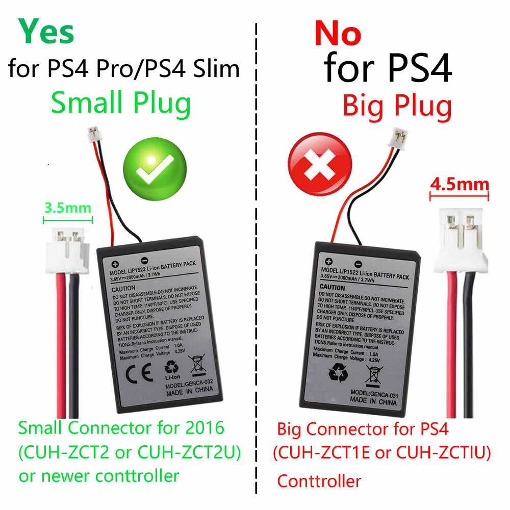 2000mah Replacement Battery (GENCA-032) for Sony PS4 Pro Game Controller PS4 Pro