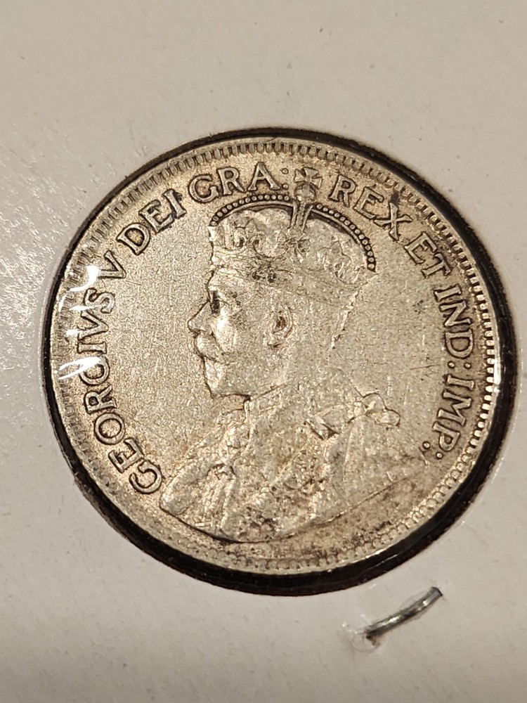 1919C Newfoundland 25 Cents Silver Coin