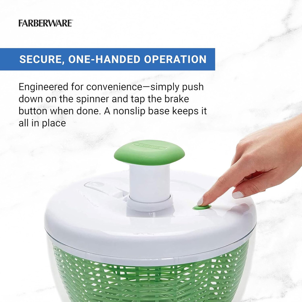 Easy to use pro Pump Spinner with Bowl, Colander and Built in draining System fo