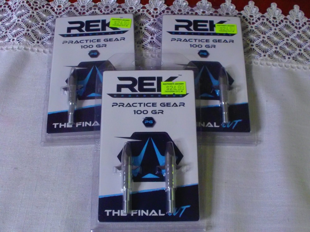 3 PACKS OF REK 100 Grain Practice Head 2 Pack