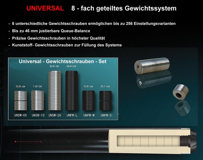 Queue Universal Weight - Screw Set