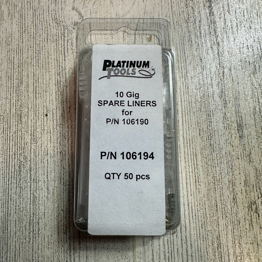 Platinum Tools 10Gig Spare Liners - 50pc PLA-106194
