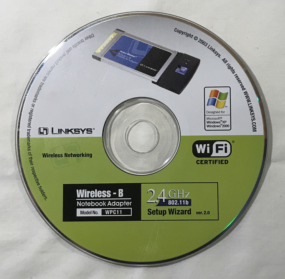 LINKSYS Wireless-B Notebook Adapter WPC11 2.4 GHz 802.11b - Setup Wizard 2.0 CD