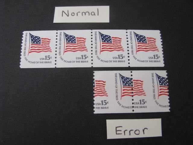 US Stamp Scott # 1618c Misperf. Error..Free International Shipping!
