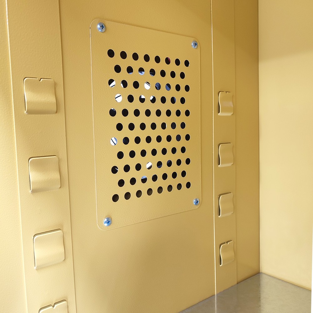 Fireproof Safety Explosion-Proof Box Mobile Battery Charging Cabinet w Socket