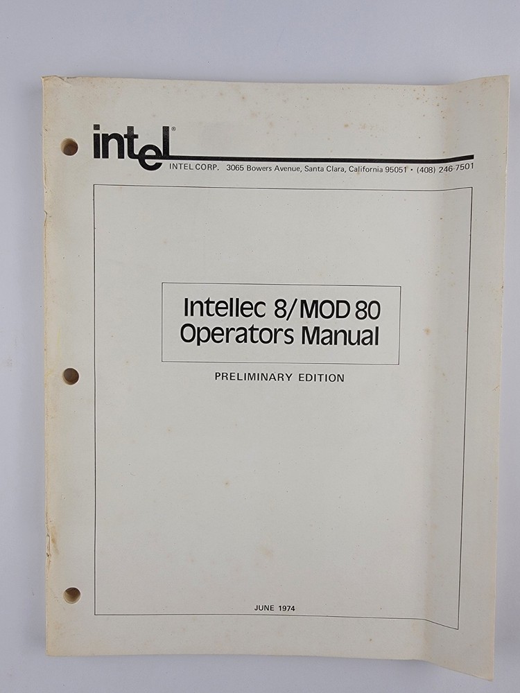 Extremely Rare Original Vintage Preliminary Intel Data Sheets From The 70s & 80s