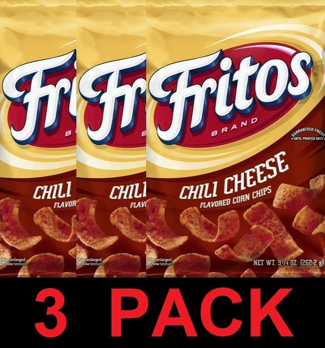 FRITOS Chili Cheese Corn Chips 9.25 oz Bag - 3 PACK